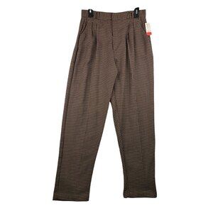 Vintage 80s Size 14 Houndstooth Trousers Careerchic Wear to Work Office Retro